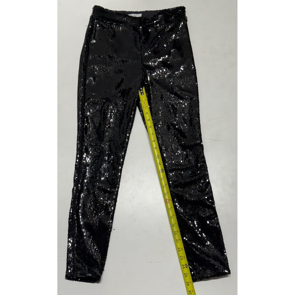 FRAME Black Sequin Pants Small Leggings Glitter Party Sparkle Evening